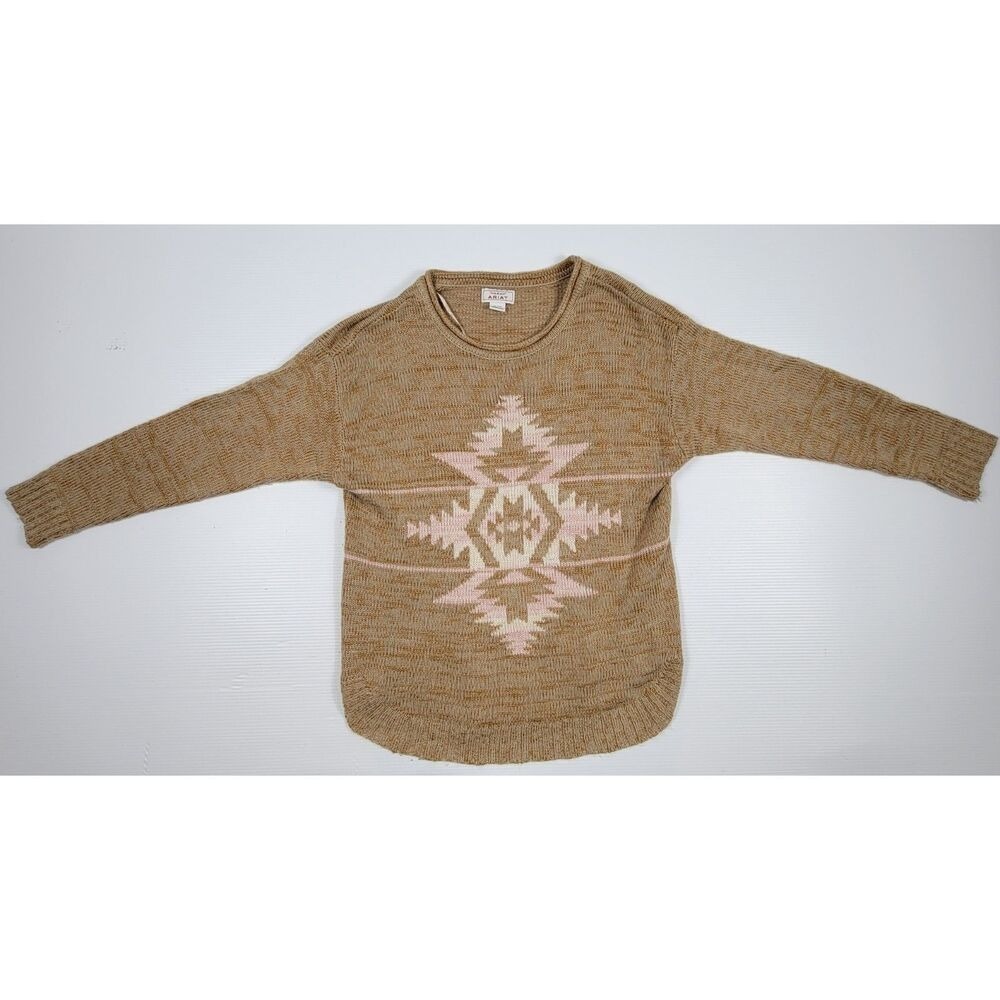 Ariat Womens Large Weekend Warrior First Date Dijon Sweater Aztec 10037744